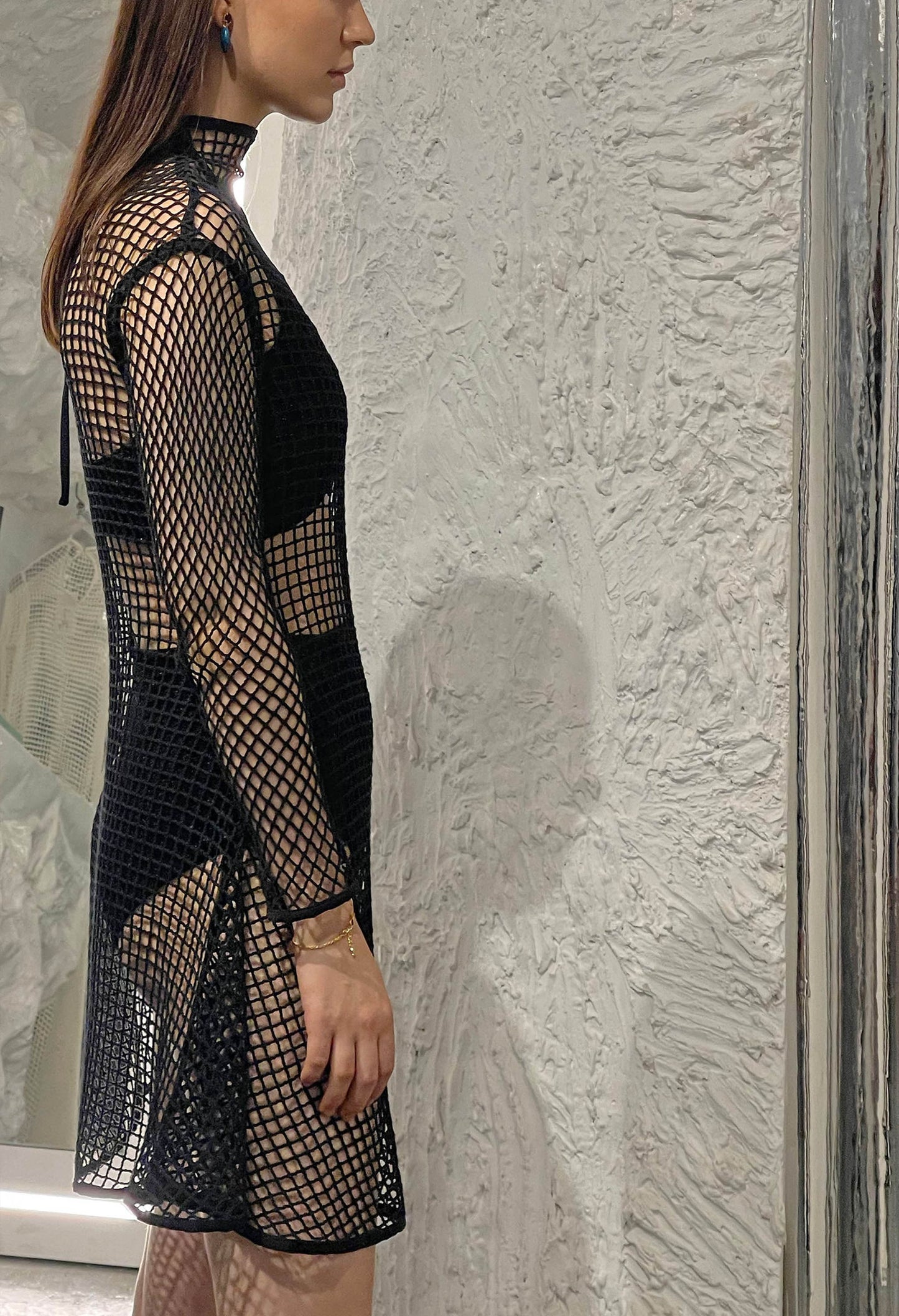 Black Coast Mesh Dress