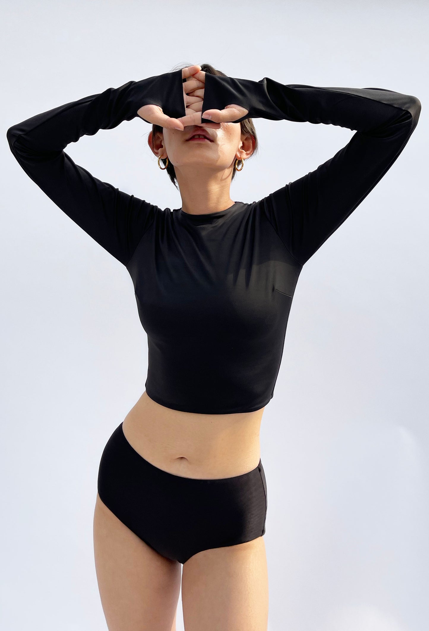 Black Mid Waist Bottom