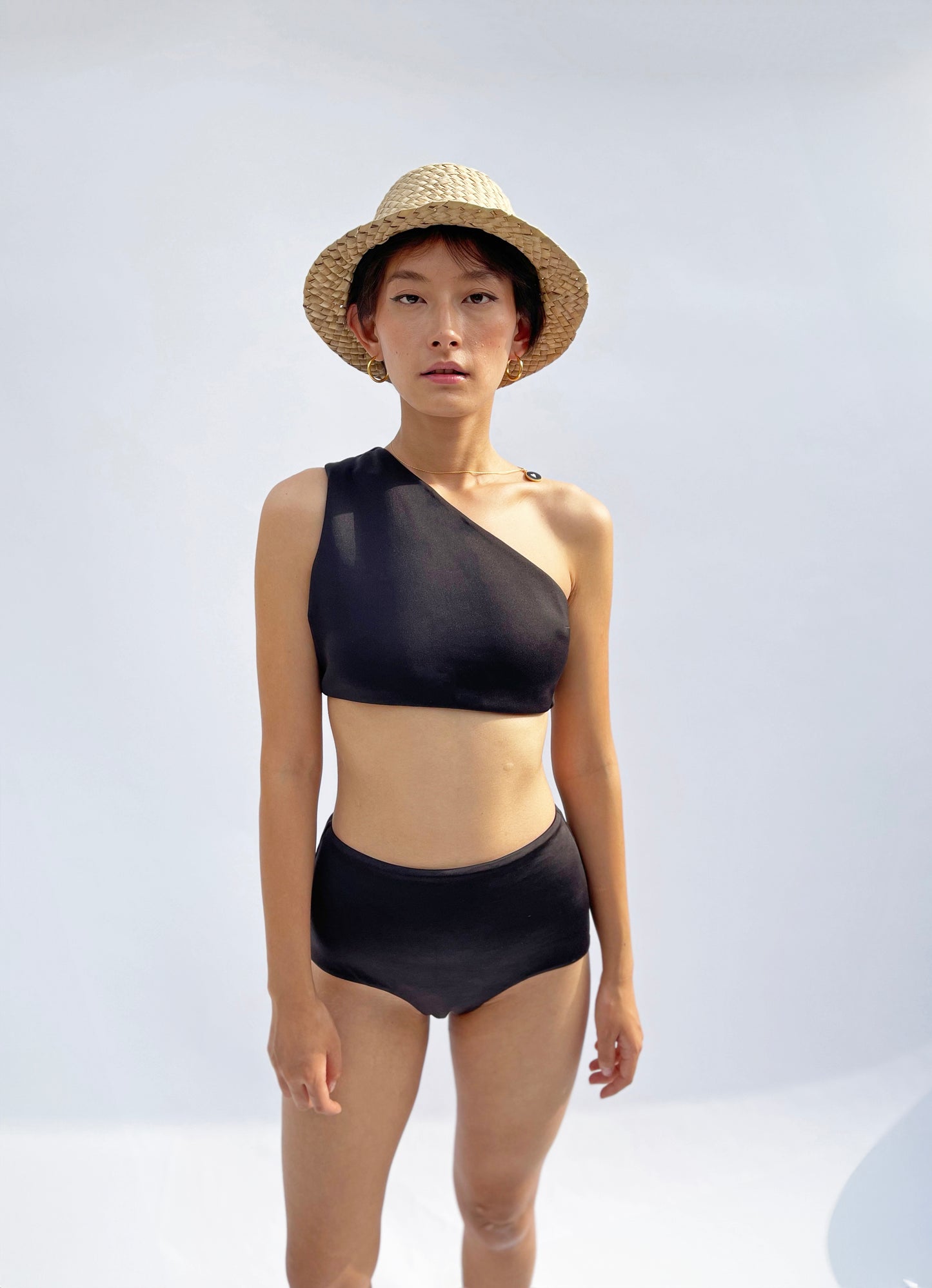 One Shoulder Swim Top