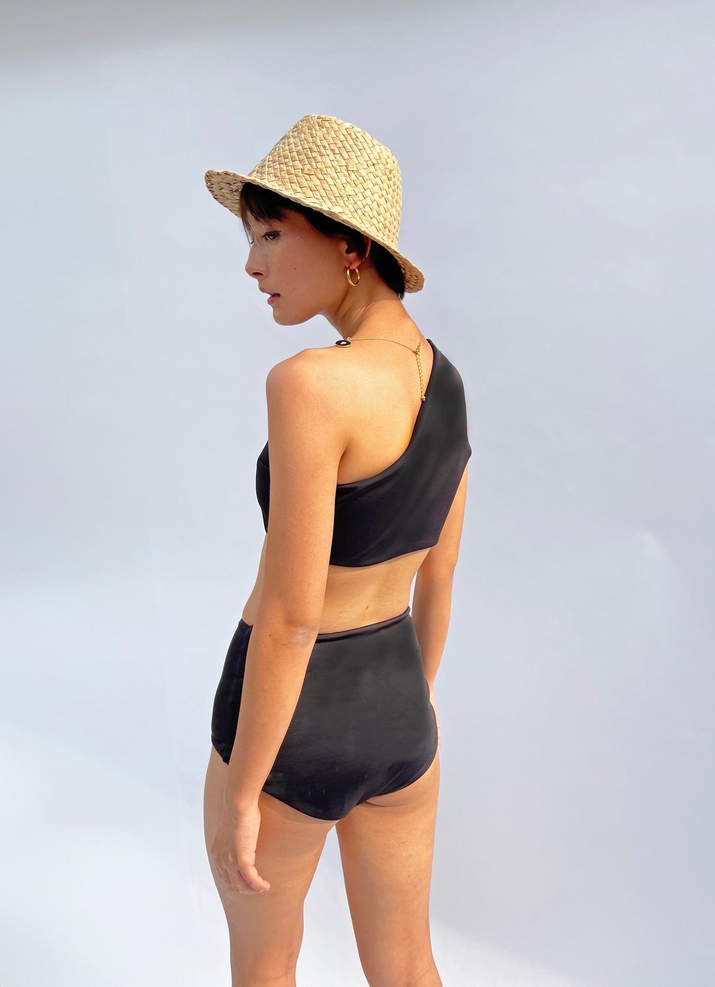 One Shoulder Swim Top