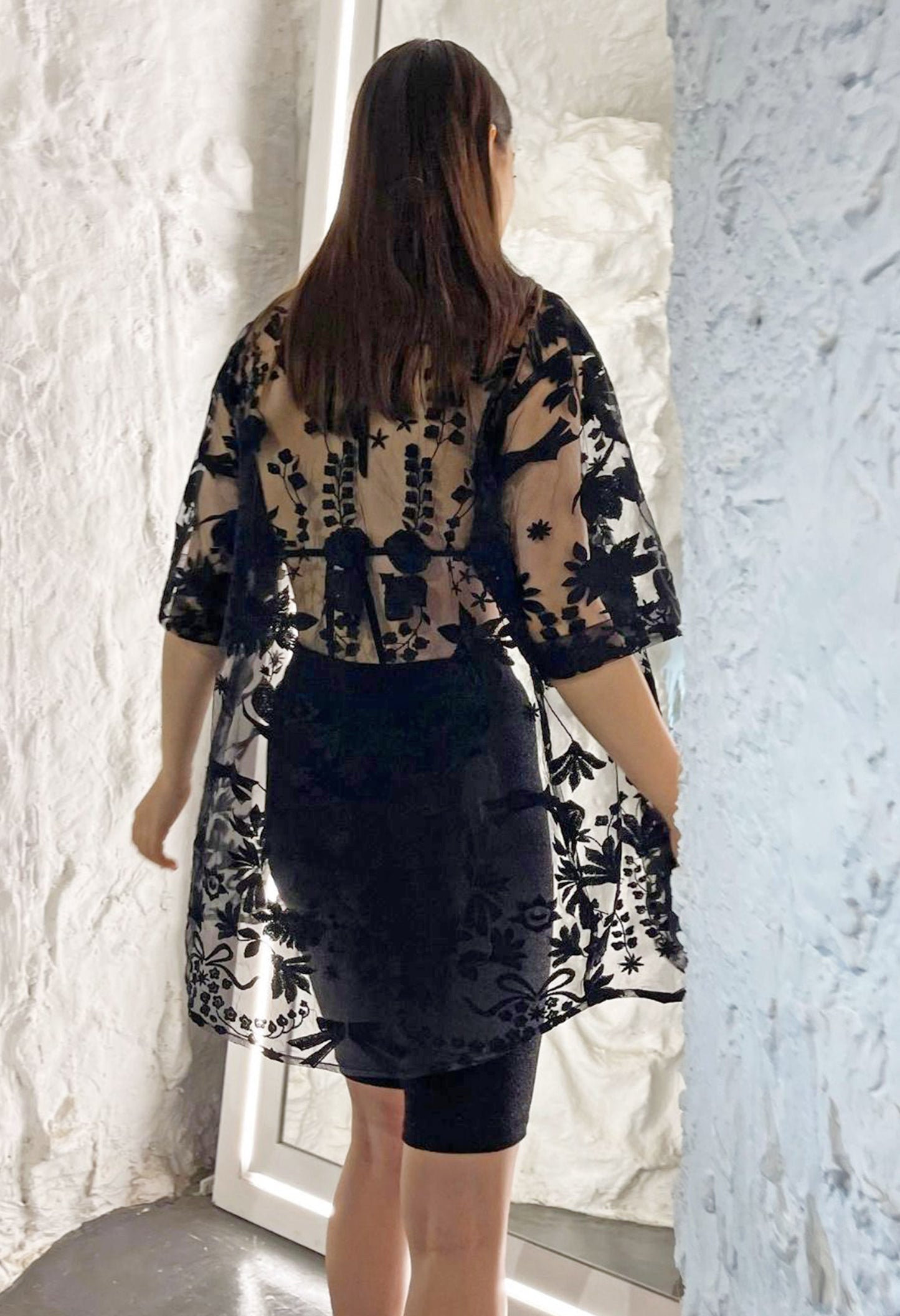 Black Shimmer Cycling Shorts