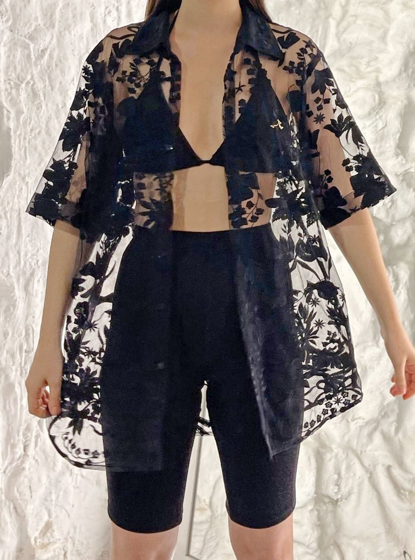 Black Shimmer Cycling Shorts