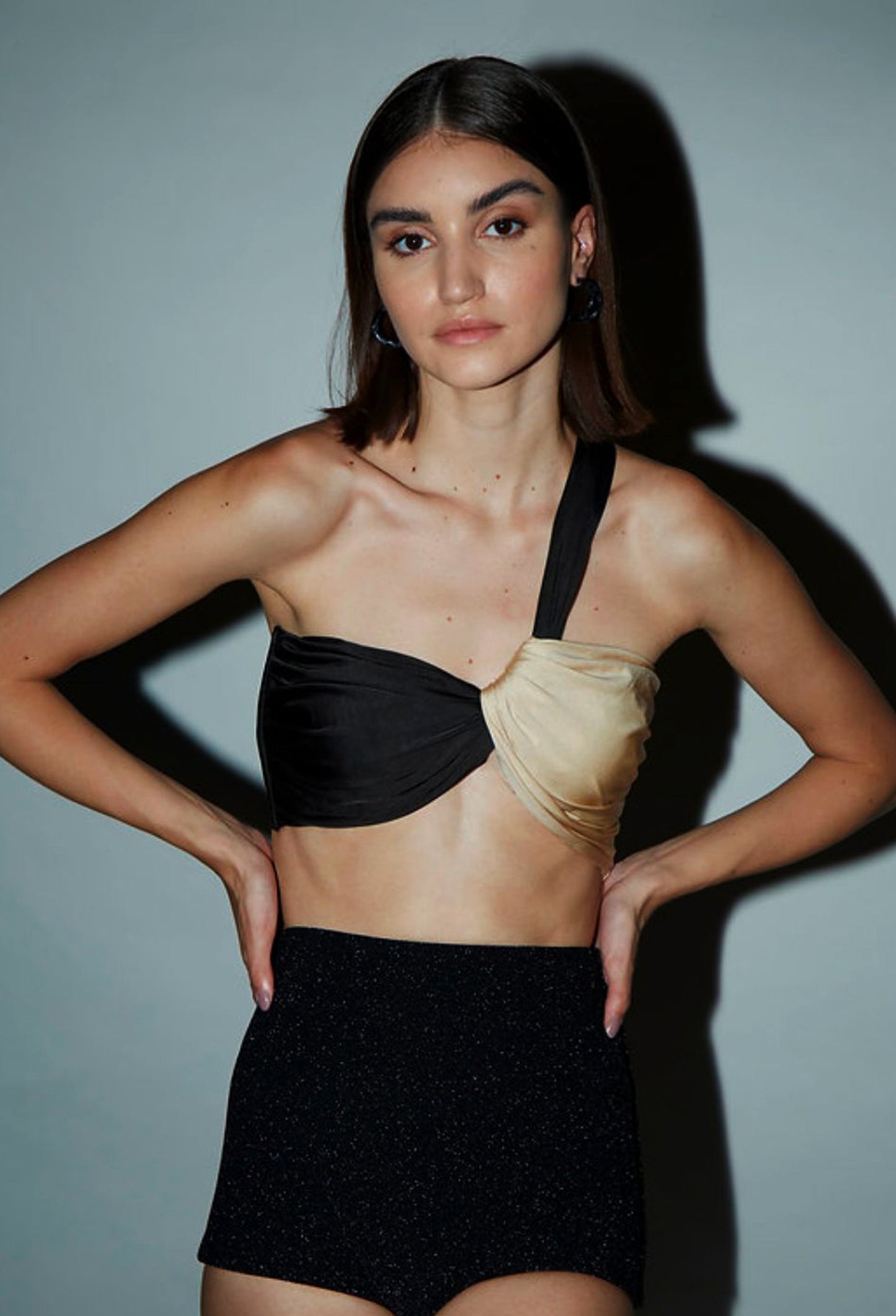 Black Beige Sandcastle Swim Set