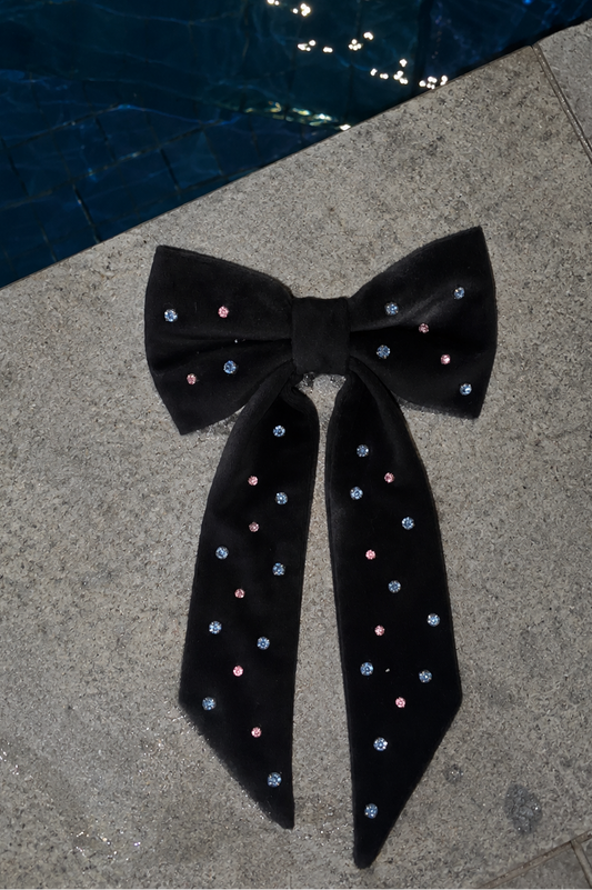 EMBELLISHED BOW (BLACK)