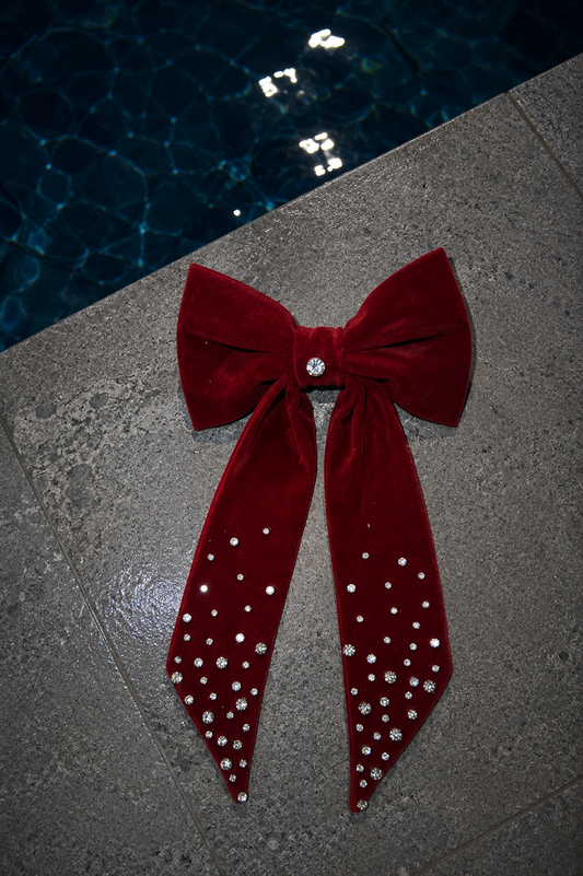 EMBELLISHED BOW (RED)