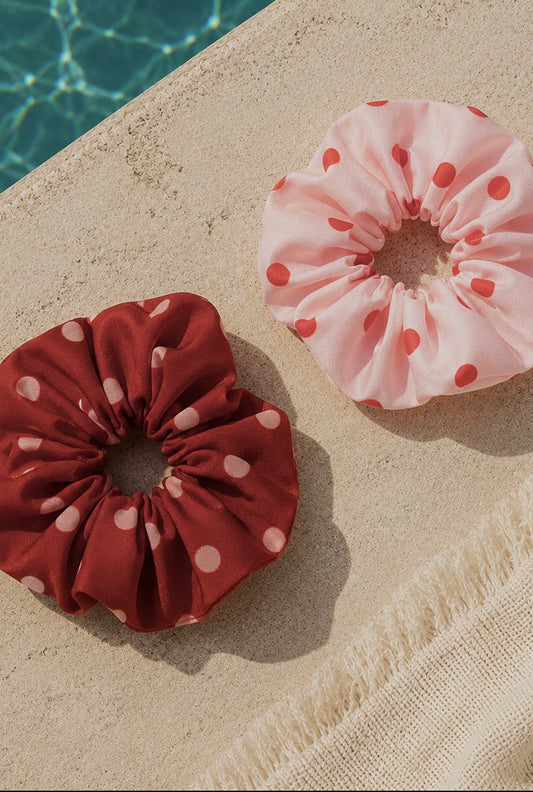 POLKA SCRUNCHIES (PACK OF 2)