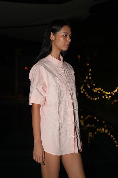 EMBROIDERED SHIRT (Blush pink)
